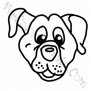 Dog Face Coloring Pages